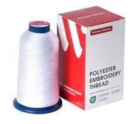 Richword Selected White Embroidery Thread 5000Y 40WT Polyester Thread 100 Colors Selected for Commercial Multi Needles and Single Needle Embroidery Machine 0401