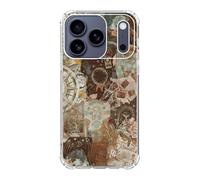 Ricin Relun Vintage Celestial Sun Moon Star Collage Phone Case for iPhone 17 Pro, Aesthetic Space Planet Star Cover, Soft Trendy TPU Bumper Cover Case
