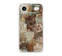 Ricin Relun Vintage Celestial Sun Moon Star Collage Phone Case for iPhone Air, Aesthetic Space Planet Star Cover, Soft Trendy TPU Bumper Cover Case