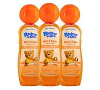 Ricitos de Oro Honey Bee Shampoo Baby Cleansing Shampoo Rattle Cap Paraben Free Product for Baby's Delicate Hair Hypoallergenic Pack of 3 with 220 ml Each, 3 Bottles