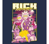 Rick and Morty 80s Poster Men's T-Shirt - Navy - S