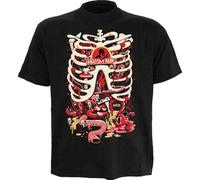 RICK AND MORTY - ANATOMY PARK - Front Print T-Shirt Black Spiral Black XXL