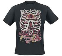RICK AND MORTY - ANATOMY PARK - Front Print T-Shirt Black Spiral Black XL