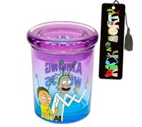 RICK AND MORTY Decorative Jar Set - Bundle of Storage and Stash Jar for Organizing, Collecting, Kitchenware Plus a Bookmark Home Decor for Men, Women