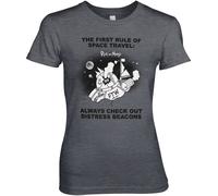 Rick And Morty Distressed Beacons Girly Tee Damen T-Shirt Dark-Heather