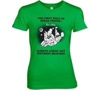Rick And Morty Distressed Beacons Girly Tee Damen T-Shirt Green