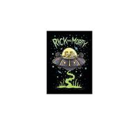 Rick and Morty Fleece Blanket - UFO Space Cruiser Design - Bed Throw Super Soft Blanket - 100 x 150cm