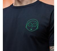 Rick and Morty Get Schwifty Morty Embroidered T-Shirt - Black - L