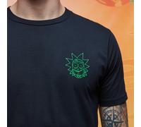 Rick and Morty Get Schwifty Rick Embroidered T-Shirt - Black - XL