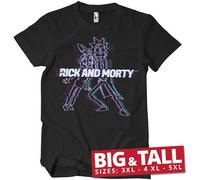 Rick And Morty Glitch Big & Tall T-Shirt Black