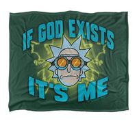 Rick And Morty If God Exists It's Me Blanket Multicoloured (147Cm X 91Cm)