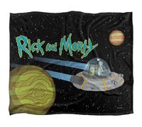 Rick and Morty In Space Silky Touch Super Soft Throw Blanket 152 X 127 cm, White