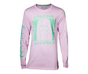 RICK AND MORTY Japan Pickle Long Sleeve Shirt Male Medium Pink (LS708685RMT-M)