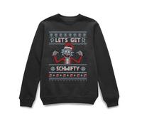 Rick and Morty Lets Get Schwifty Christmas Jumper - Black - S