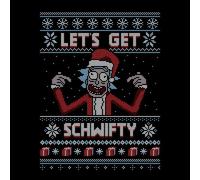 Rick and Morty Lets Get Schwifty Women's Christmas T-Shirt - Black - L