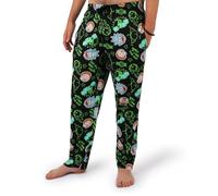 RICK AND MORTY Lounge Pants for Men - 100% Cotton Pyjama Bottoms with Pockets - Funny All Over Character Print Sleep Trousers - Official Licensed Adult Swim Loungewear (L)