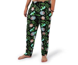 RICK AND MORTY Lounge Pants for Men - 100% Cotton Pyjama Bottoms with Pockets - Funny All Over Character Print Sleep Trousers - Official Licensed Adult Swim Loungewear (XXL)