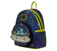 Loungefly Cartoon Network: Rick and Morty - Space Cruiser - Mini Backpack with Zipper Charm - Glow-in-the-Dark - Collectible Bags