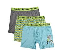 RICK AND MORTY Men's 3-Pack Comfort Boxer Brief, Green, Medium