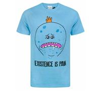 Rick And Morty Mens Blue Mr Meeseeks Short Sleeved T-Shirt - Medium