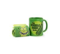 Rick and Morty Mens Mug and Sock Set | Adults Green Pickle Rick Character Graphic Print Calf Socks & Ceramic Mug | Rick Sanchez 'I'm Pickle Rick!' Hot Drinks Mug | Animated TV Series Merchandise Gift
