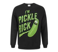 Rick And Morty Mens Black Pickle Rick Sweatshirt - X-Large