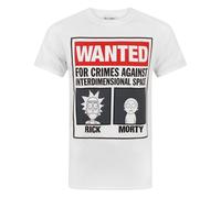 Rick And Morty Mens Wanted Poster T-Shirt NS6610