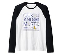 Rick and Morty Merch Dimension C-137 Travel Guide Raglan Baseball Tee