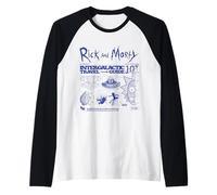 Rick and Morty Merch Intergalactic Travel Guide Raglan Baseball Tee