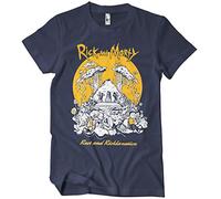 Rick and Morty Officially Licensed Rest and Ricklaxation Mens T-Shirt (Navy), Medium