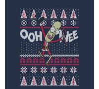 Rick and Morty Ooh Wee Men's Christmas T-Shirt - Navy - L