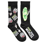 Rick and Morty Peace Among Worlds Men's Crew Socks 2 Pair Pack