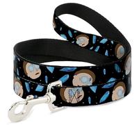 Rick and Morty Pet Leash, Dog Leash, Rick and Morty Death Crystals Morty Expression Black Blues, 4 Feet Long 0.5 Inch Wide