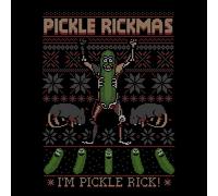 Rick and Morty Pickle Rick Men's Christmas T-Shirt - Black - XL