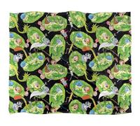 Rick and Morty Portal Mayhem Silky Touch Super Soft Throw Blanket 152 X 127 cm, White