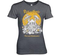 Rick And Morty Rest And Ricklaxation Girly Tee Damen T-Shirt Dark-Heather