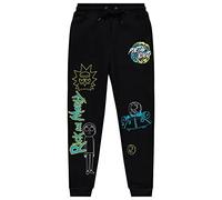 RICK AND MORTY Rick & Morty Men's Black Medium Size 30 Inch Waist Sweatpants - Rick Sanchez, Summer, Squanchy Classic Jogger Sweatpants