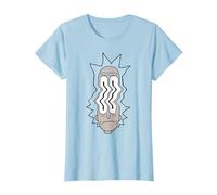Rick and Morty Rick Waves T-Shirt, Women, Baby Blue, Small