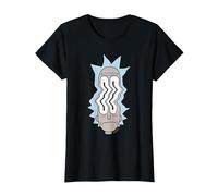 Rick and Morty Rick Waves T-Shirt, Women, Black, Small