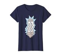 Rick and Morty Rick Waves T-Shirt, Women, Navy Blue, XX-Large