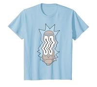 Rick and Morty Rick Waves T-Shirt, Youth, Baby Blue, Medium