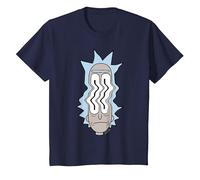Rick and Morty Rick Waves T-Shirt, Youth, Navy Blue, Small