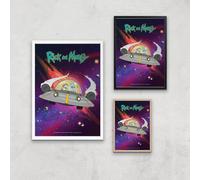 Rick and Morty Rocket Adventure Giclee Art Print - A2 - Wooden Frame