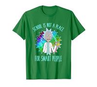 Rick and Morty School T-Shirt, Men, Kelly Green, Small