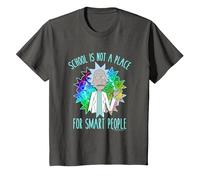 Rick and Morty School T-Shirt, Youth, Asphalt Grey, Small