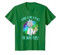 Rick and Morty School T-Shirt, Youth, Kelly Green, Medium