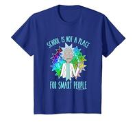 Rick and Morty School T-Shirt, Youth, Royal Blue, Medium