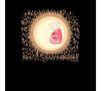 Rick and Morty Screaming Sun Men's T-Shirt - Black - L
