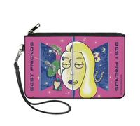 Rick and Morty Wallet, Zip Pouch, Rick and Morty Space Beth and Beth Smith Best Friends Pinks, Canvas