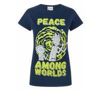Rick And Morty Womens/Ladies Peace Among Worlds T-Shirt NS7698